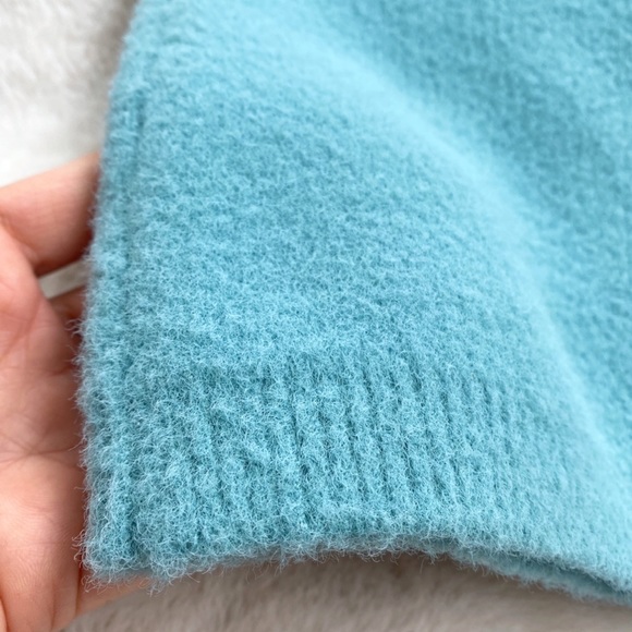 π¬ ZARA AQUA BLUE KNIT STRAPLESS CROP TOP! - Picture 7 of 12